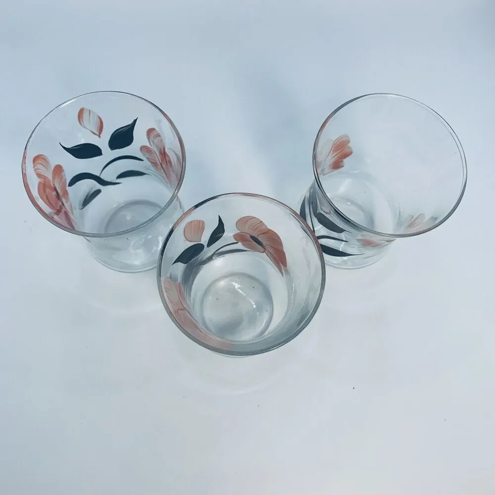 Vintage MCM Bartlet Collins  Small Fluted Tumblers Juice Glasses Set of 3